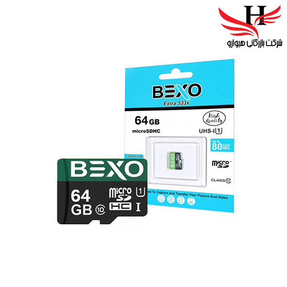 تصویر کارت حافظه بکسو با ظرفیت 64 گیگ با سرعت 80mb